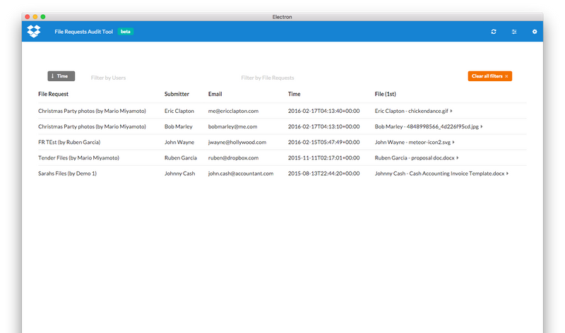 Dropbox Files Requests Audit