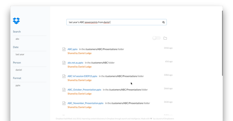 Dropbox Content Discoverer